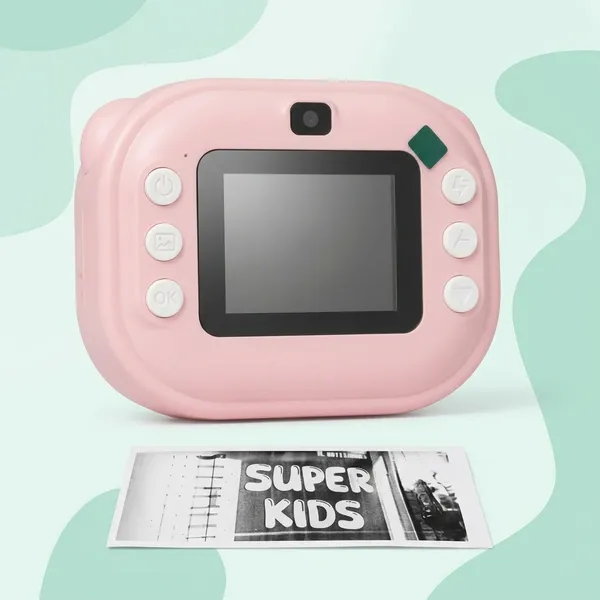 Pink_Silicone_Kids_Digital_Camera_With_Screen_And_Accessories