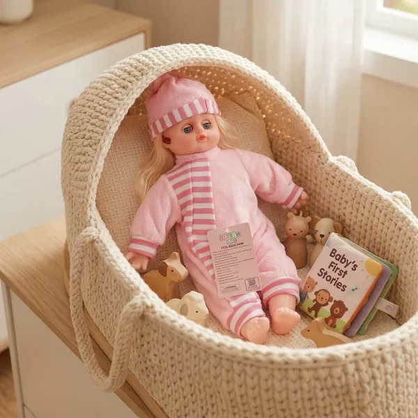 Pink_Striped_Blonde_Hair_Baby_Doll_For_Kids