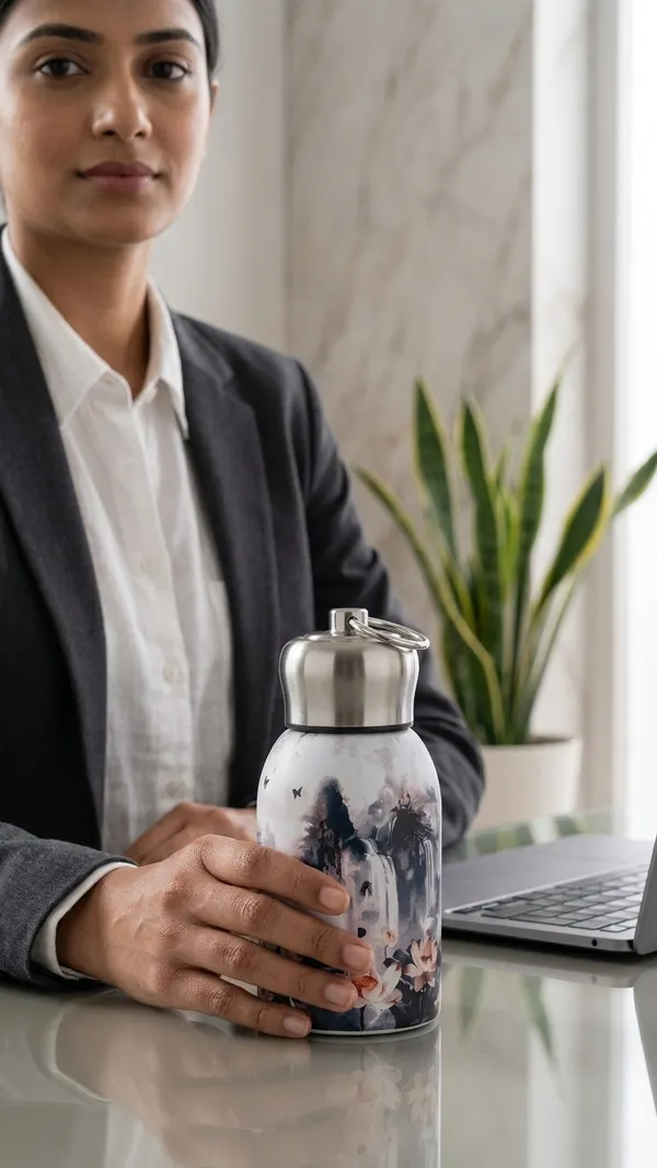 Copper_Stainless_Steel_Artistic_Floral_Print_Water_Bottle