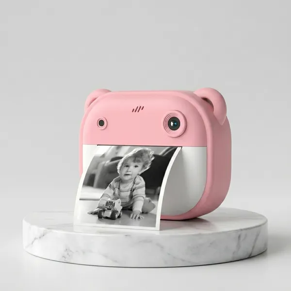 Kids_Instant_Print_Digital_Camera_Dual_Lens_Bear_Design