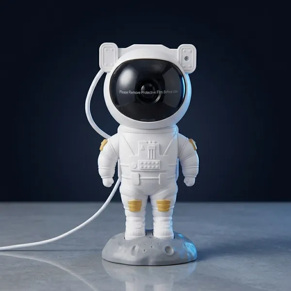 White_Plastic_Astronaut_Figurine_LED_Night_Light_Projector