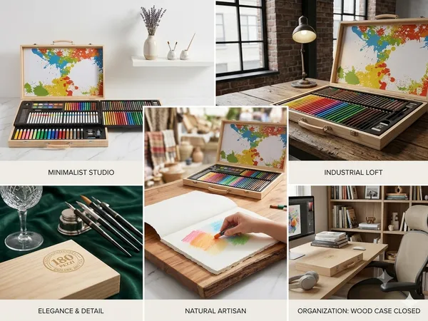 180_Piece_Art_Set_Crayons_Pencils_Markers_In_Wooden_Case