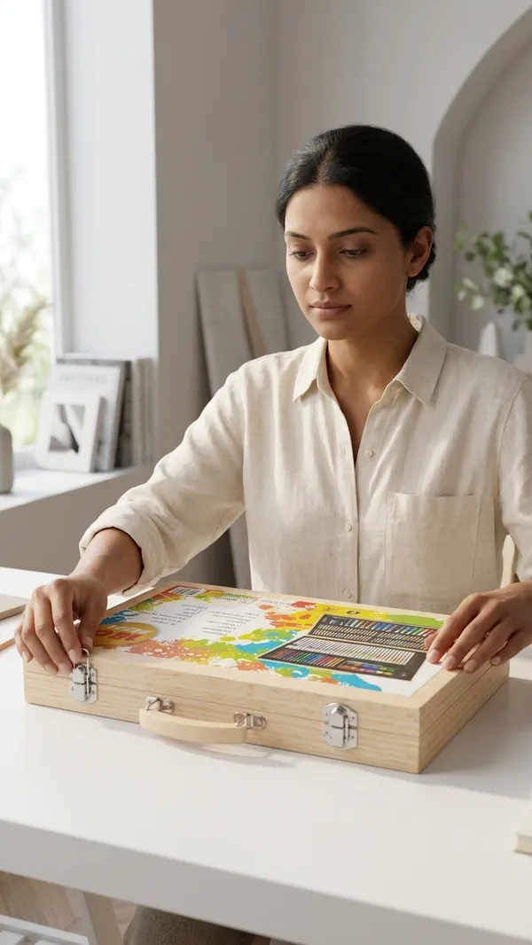 180_Piece_Art_Set_Crayons_Pencils_Markers_In_Wooden_Case