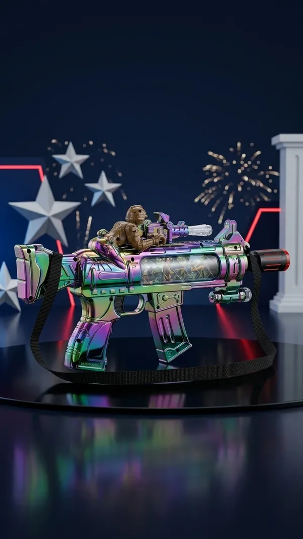 Iridescent_Metallic_Gel_Blaster_Toy_Gun_Transparent_Magazine