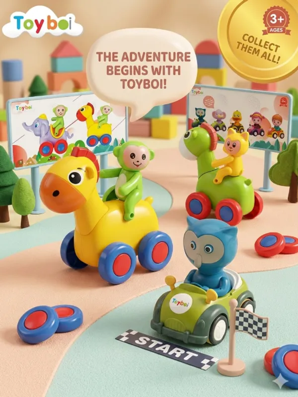 Green_Dinosaur_Pull-Along_Ride-On_Toy_With_Monkey_Figure