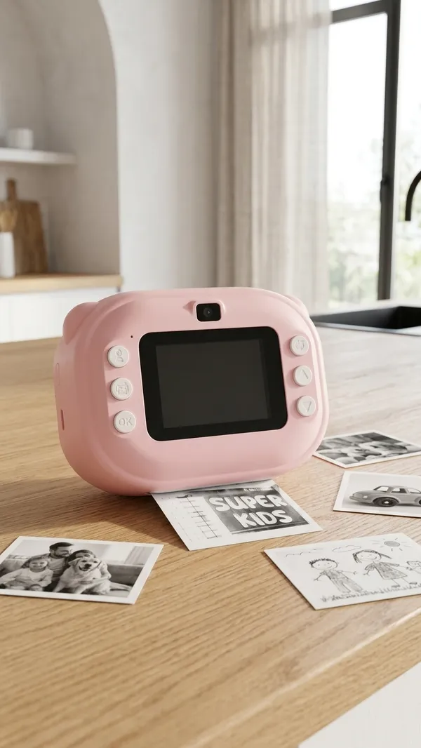 Pink_Silicone_Kids_Digital_Camera_With_Screen_And_Accessories