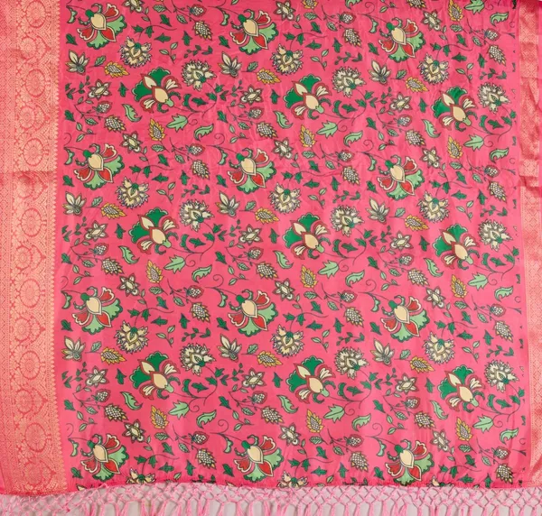 Pink_Lichi_Silk_Floral_Printed_Zari_Border_Saree_For_Women
