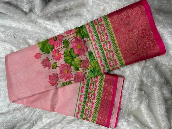 Pink_Lichi_Silk_Floral_Printed_Woven_Border_Saree_For_Women