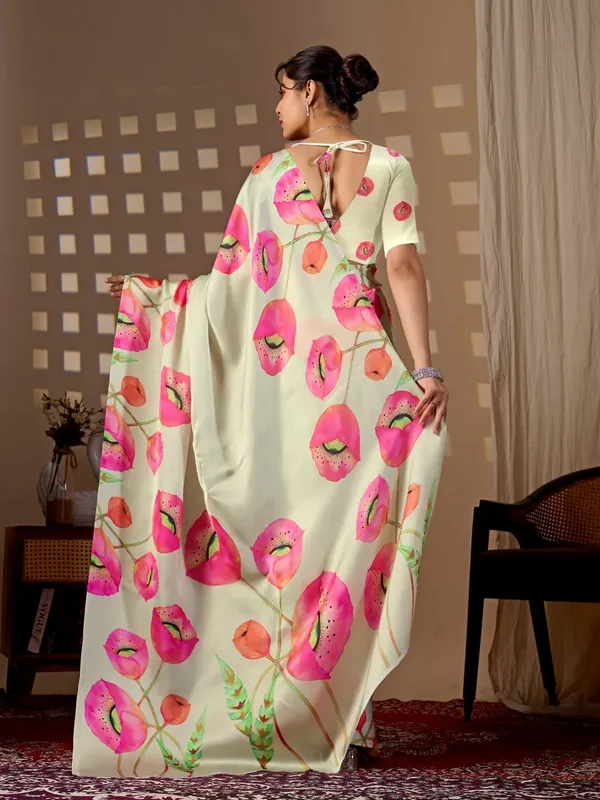 Pista_Green_Satin_Georgette_Floral_Digital_Printed_Saree_For_Women