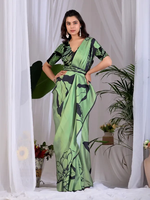 Pista_Green_Satin_Georgette_Abstract_Digital_Printed_Saree_For_Women