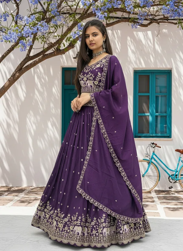 Women_Purple_Embroidered_Lehenga_Choli_Set