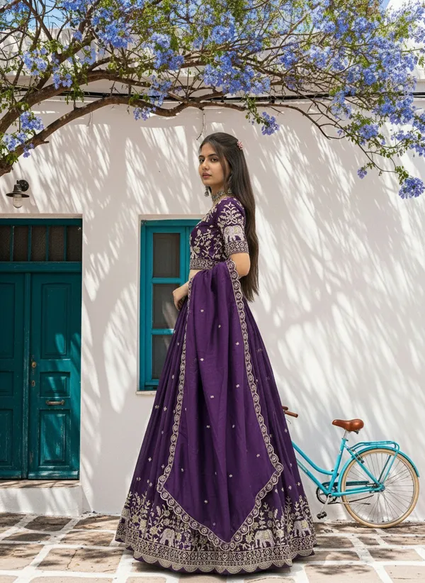Women_Purple_Embroidered_Lehenga_Choli_Set