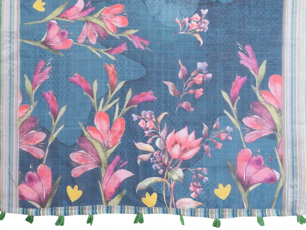 Elegant_Linen_Cotton_Saree_with_Vibrant_Floral_Print