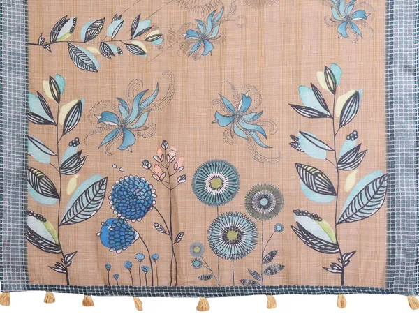 Elegant_Linen_Cotton_Saree_with_Blue_Floral_Accents