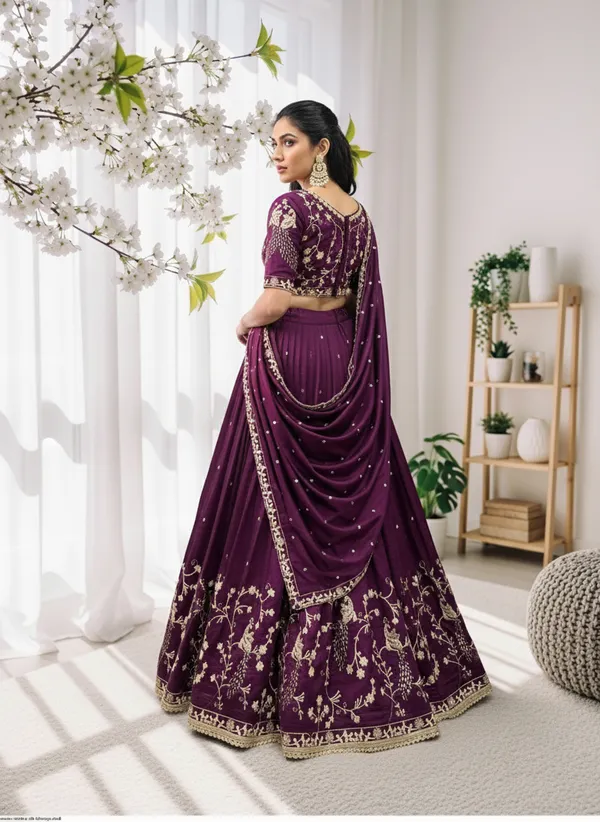 Women_Wine_Embroidered_Pure_Chinon_Lehenga_Choli_with_Dupatta_|_Festive_&_Wedding_Wear