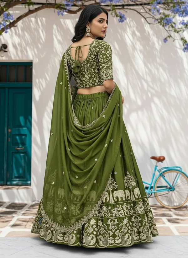 Women_Olive_Green_Embroidered_Pure_Chinon_Lehenga_Choli_with_Dupatta_|_Festive_&_Wedding_Wear