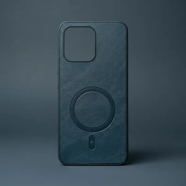 Navy_Blue_Leather_Finish_Magsafe_Phone_Cover_For_Oppo_F31_5G