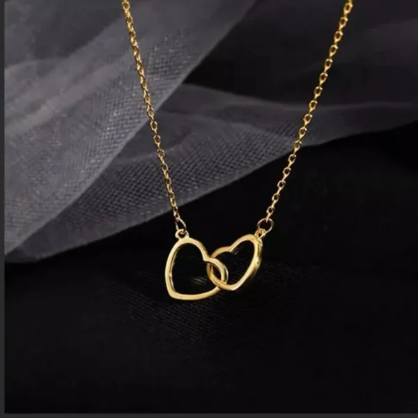Gold_Alloy_Interlocked_Hearts_Pendant_Necklace_For_Women
