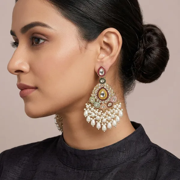 Silver_Alloy_Kundan_Pearl_Chandbali_Earring_For_Women