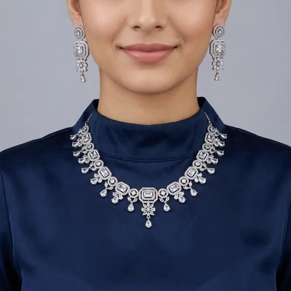 Silver_Alloy_American_Diamond_Necklace_Set_With_Earrings_For_Women