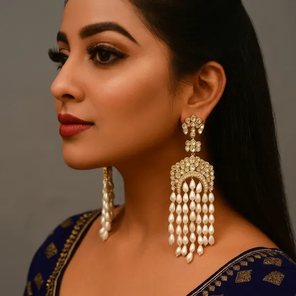 Gold_Alloy_Kundan_Pearl_Drop_Chandbali_Earring_For_Women