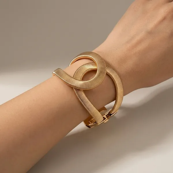 Gold_Alloy_Coil_Wrap_Statement_Bracelet_For_Women