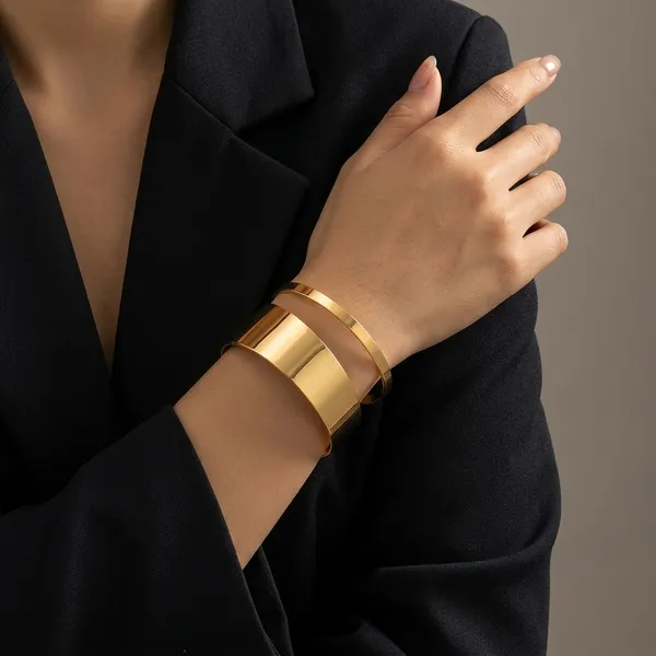 Gold_Alloy_Double_Band_Cuff_Bracelet_For_Women