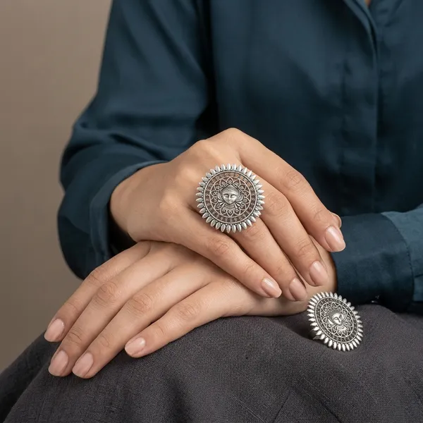 Oxidised_Silver_Alloy_Peacock_Design_Statement_Ring_For_Women