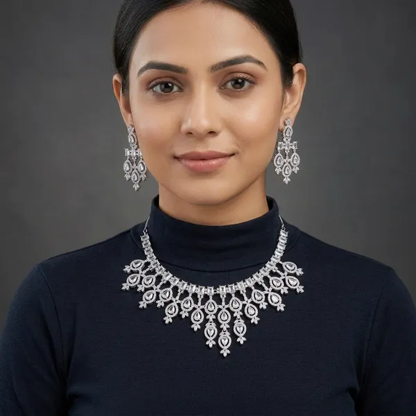 Silver_Alloy_American_Diamond_Bridal_Necklace_Set_For_Women