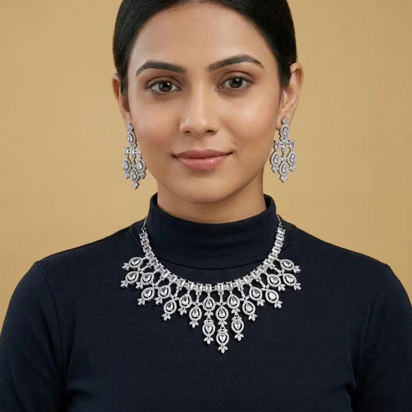 Silver_Alloy_American_Diamond_Bridal_Necklace_Set_For_Women