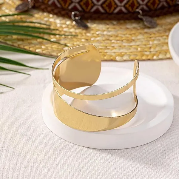 Gold_Alloy_Double_Band_Cuff_Bracelet_For_Women