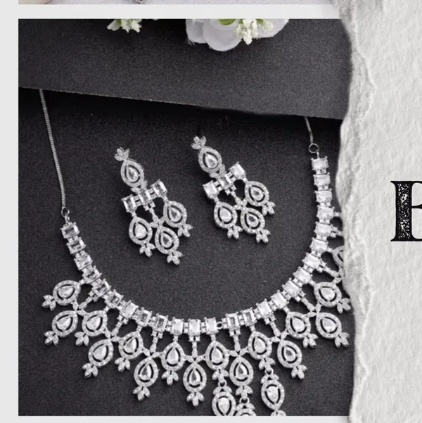 Silver_Alloy_American_Diamond_Bridal_Necklace_Set_For_Women