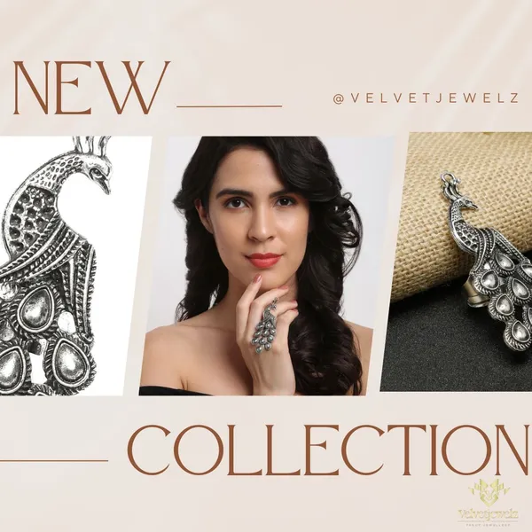 Silver_Oxidised_Alloy_Peacock_Statement_Ring_For_Women
