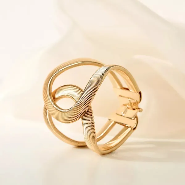 Gold_Alloy_Coil_Wrap_Statement_Bracelet_For_Women