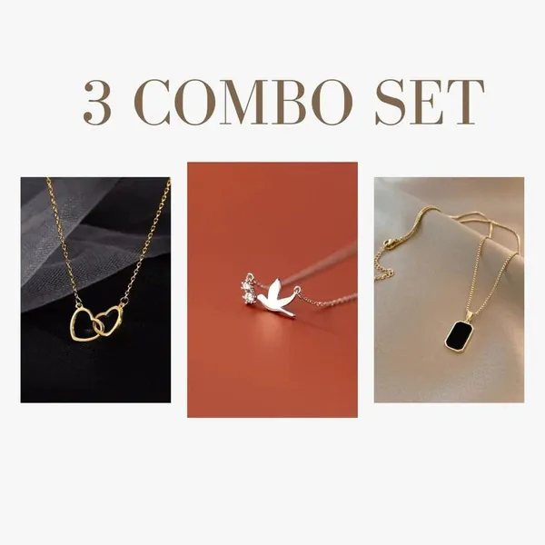 Gold_Alloy_Interlocked_Hearts_Bird_Charm_Pendant_Necklace_Set_For_Women_Set_Of_3