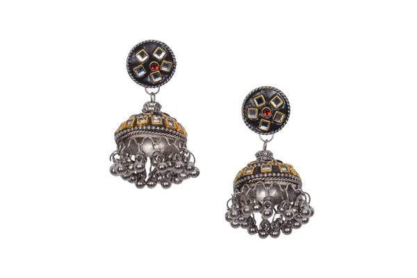 Silver_Alloy_Crystal_Stone_Bell_Drop_Earrings_For_Women