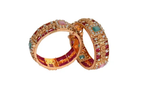 Gold_Multicolor_Alloy_Gemstone_Bangles_For_Women
