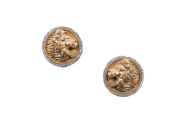 Gold_Alloy_Crystal_Lion_Stud_Earrings_For_Women