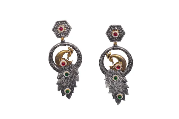 Silver_Gold_Alloy_Kundan_Peacock_Motif_Earrings_For_Women