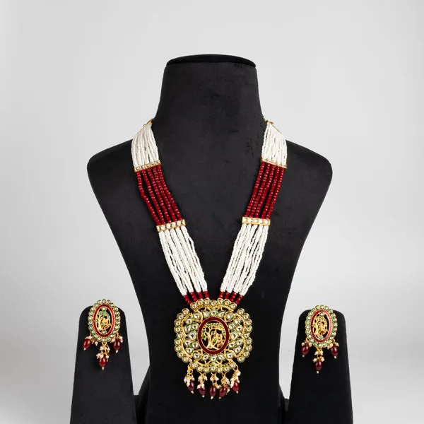 Multicolor_Alloy_Enamel_Multi_Strand_Rani_Haar_Necklace_Set_For_Women