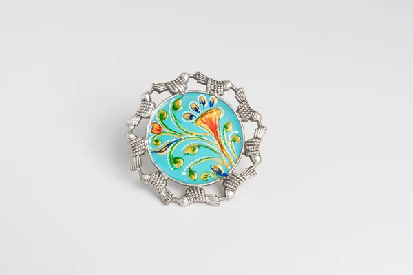 Blue_Alloy_Enamel_Floral_Ring_For_Women