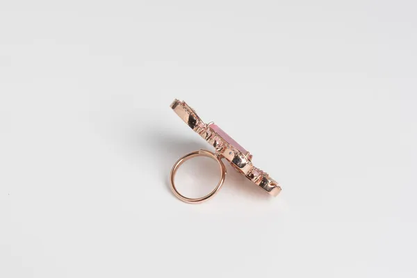 Pink_Alloy_Cubic_Zirconia_Rose_Gold_Filigree_Ring_For_Women