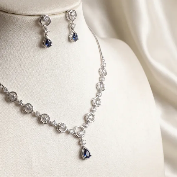 Silver_Alloy_Crystal_Purple_Teardrop_Jewelry_Set_For_Women