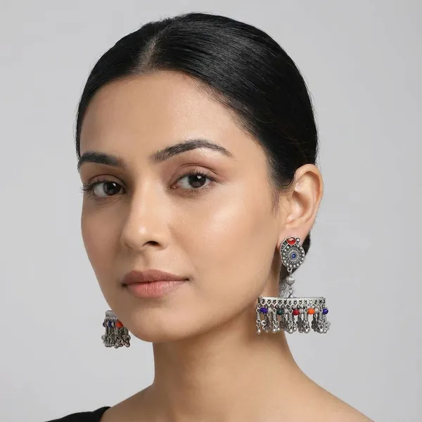 Multicolor_Alloy_Crystal_Heart_Fringe_Drop_Earrings_For_Women