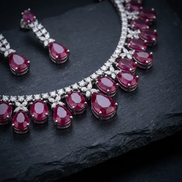 Pink_Stone_Crystal_Necklace_And_Earrings_Jewelry_Set_For_Women