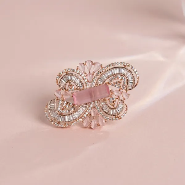 Pink_Alloy_Cubic_Zirconia_Rose_Gold_Filigree_Ring_For_Women