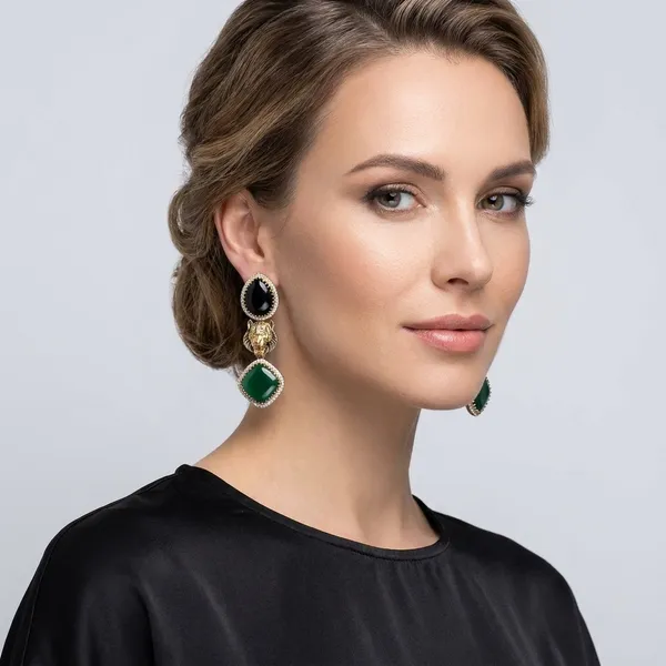 Black_Alloy_Crystal_Stone_Tiger_Motif_Drop_Earrings_For_Women