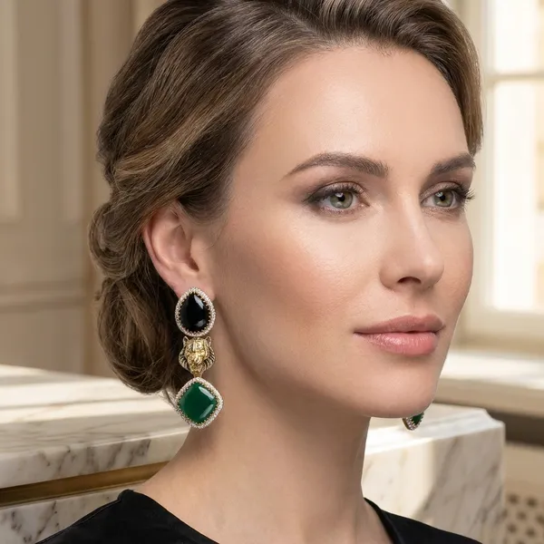 Black_Alloy_Crystal_Stone_Tiger_Motif_Drop_Earrings_For_Women