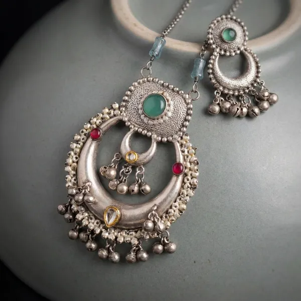 Silver_Alloy_Blue_Stone_Pendant_Jewelry_Set_For_Women