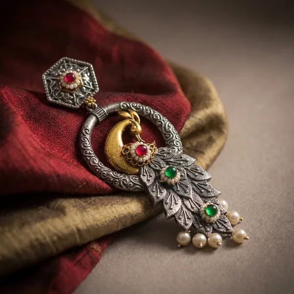 Silver_Gold_Alloy_Kundan_Peacock_Motif_Earrings_For_Women